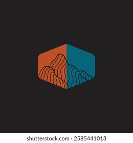 Mountain logo design inspiration, Mountain illustration, outdoor adventure . Vector graphic print for t shirt and other uses