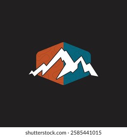 Mountain logo design inspiration, Mountain illustration, outdoor adventure . Vector graphic print for t shirt and other uses