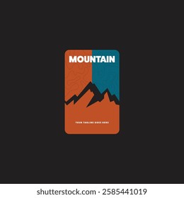 Mountain logo design inspiration, Mountain illustration, outdoor adventure . Vector graphic print for t shirt and other uses