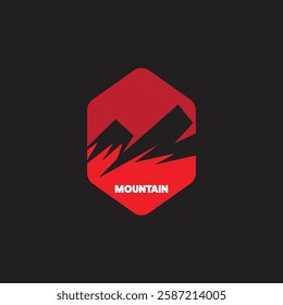 Mountain logo design inspiration, Mountain illustration, outdoor adventure . Vector graphic print for t shirt and other uses