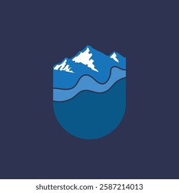 Mountain logo design inspiration, Mountain illustration, outdoor adventure . Vector graphic print for t shirt and other uses