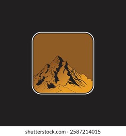 Mountain logo design inspiration, Mountain illustration, outdoor adventure . Vector graphic print for t shirt and other uses