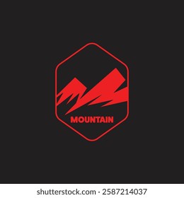 Mountain logo design inspiration, Mountain illustration, outdoor adventure . Vector graphic print for t shirt and other uses