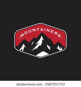 Mountain logo design inspiration, Mountain illustration, outdoor adventure . Vector graphic print for t shirt and other uses