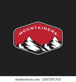 Mountain logo design inspiration, Mountain illustration, outdoor adventure . Vector graphic print for t shirt and other uses