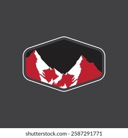 Mountain logo design inspiration, Mountain illustration, outdoor adventure . Vector graphic print for t shirt and other uses