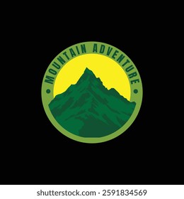 Mountain logo design inspiration, Mountain illustration, outdoor adventure . Vector graphic print for t shirt and other uses