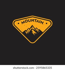 Mountain logo design inspiration, Mountain illustration, outdoor adventure . Vector graphic print for t shirt and other uses