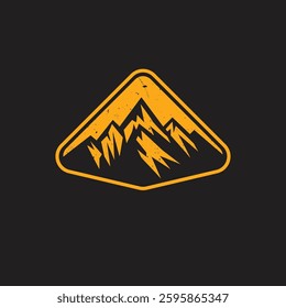 Mountain logo design inspiration, Mountain illustration, outdoor adventure . Vector graphic print for t shirt and other uses