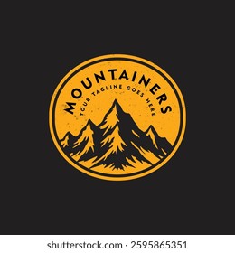 Mountain logo design inspiration, Mountain illustration, outdoor adventure . Vector graphic print for t shirt and other uses