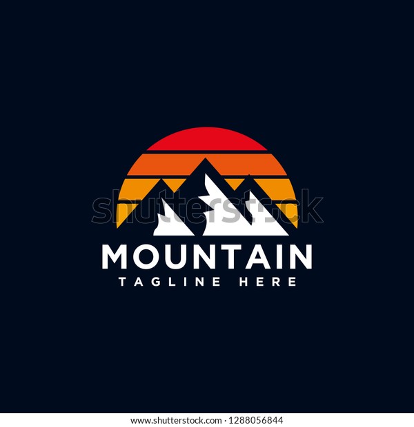 Mountain Logo Design Inspiration Mountain Illustration Stock