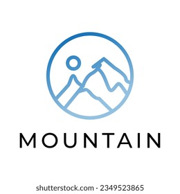 Design-Inspiration für das Mountain-Logo, Vectordesign-Vorlage