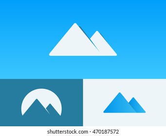 mountain logo design. minimalictic mountain logo. creative logo