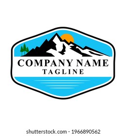 mountain logo design modern creative idea