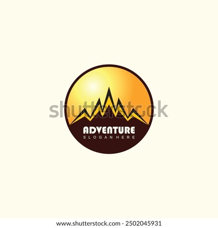 Mountain logo design with a modern and unique concept