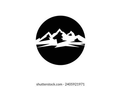 mountain logo design with outdoor and adventure concept