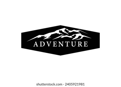 mountain logo design with outdoor and adventure concept