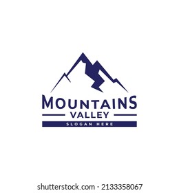 Mountain Logo design. perfect for camping, outdoor adventure, expedition, skiing, and climbing. vector art illustration