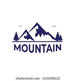 Mountain Logo design. perfect for camping, outdoor adventure, expedition, skiing, and climbing. vector art illustration