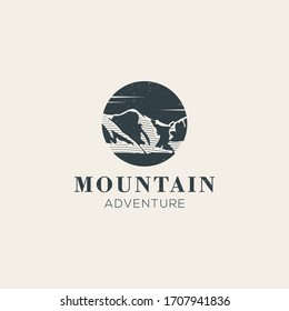 Mountain logo design Premium Vector