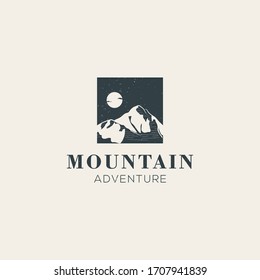 Diseño de logotipo de montaña Vector Premium