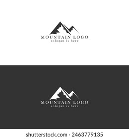 Mountain-Logo-Design mit druckfertiger Vektorgrafik Datei