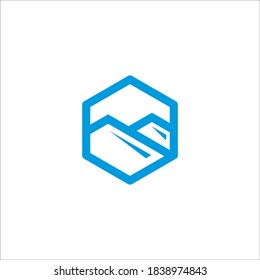 mountain logo design sign vector