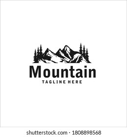mountain logo design silhouette icon
