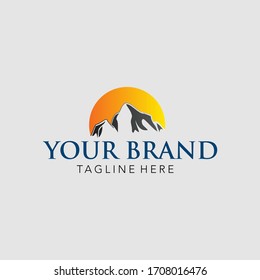 mountain logo design.  Simple, clean, and attractive suitable for your business.
