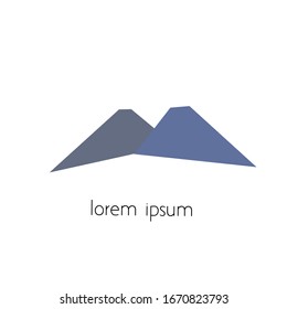 mountain logo, logo design with a simple concept.