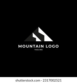 Mountain logo design in simple flat design