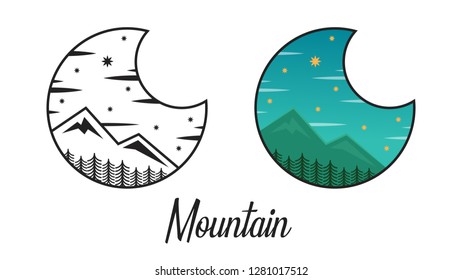 Mountain logo design. symbol.