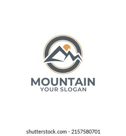 mountain logo design, symbol, vector