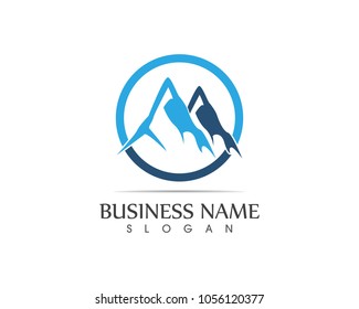 Mountain logo design template
