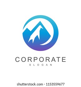 mountain logo design template