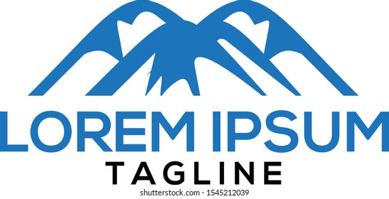 mountain logo design template, creative concept