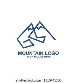 Mountain Logo Design Template. Icon mountain vector