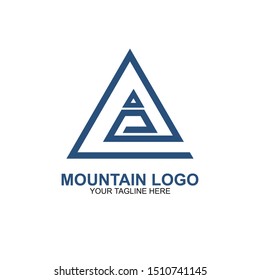 Mountain Logo Design Template. Icon mountain vector