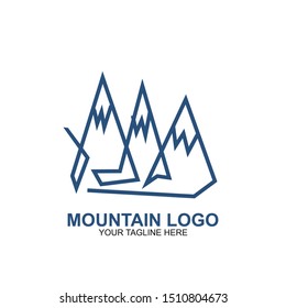Mountain Logo Design Template. Icon mountain vector