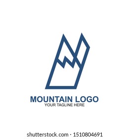 Mountain Logo Design Template. Icon mountain vector