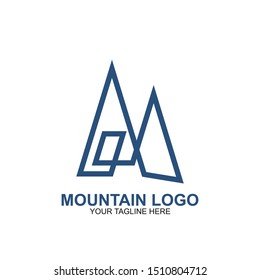 Mountain Logo Design Template. Icon mountain vector