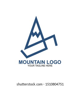 Mountain Logo Design Template. Icon mountain vector