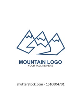 Mountain Logo Design Template. Icon mountain vector