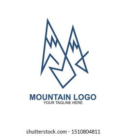 Mountain Logo Design Template. Icon mountain vector