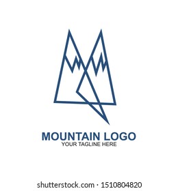 Mountain Logo Design Template. Icon mountain vector