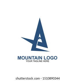  Mountain Logo Design Template. Icon mountain vector
