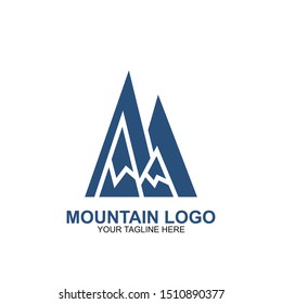  Mountain Logo Design Template. Icon mountain vector