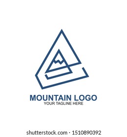  Mountain Logo Design Template. Icon mountain vector