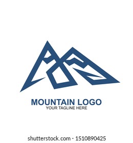  Mountain Logo Design Template. Icon mountain vector
