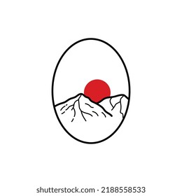 Mountain logo design template icon vector inspiration